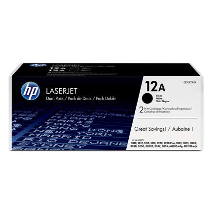 Toner Hp 12AD (Q2612AD) Negro Dual Pack 2,000 Pag LaserJet 1020