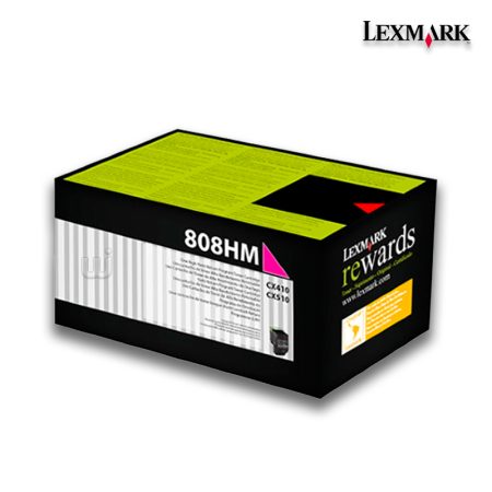 Tóner Lexmark 80C8HM0 (808HM) Magenta 3,000pag
