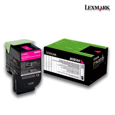 Tóner Lexmark 80C8SM0 (808SM) Magenta 2,000pag