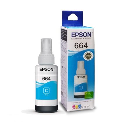 Botella de Tinta Epson T664 (T664220) Cyan 70ml