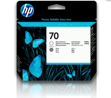 Cabezal HP 70 (C9410A) Gloss Enhancer & Gray 1,000 paginas