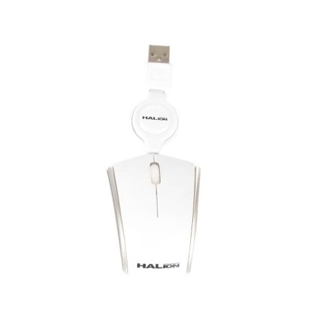 Mouse Halion Avenger Mini Ha-480 White Retractil