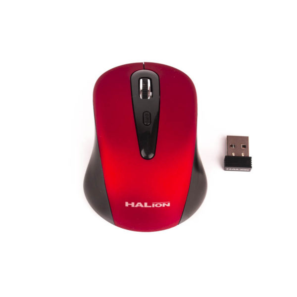 Mouse Halion Aries Inalámbrico HA-M2125 Rojo/Negro