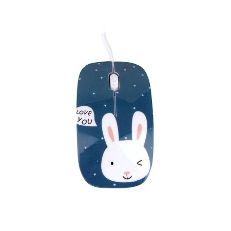 Mouse Halion Cartoon HA-M853 Conejo/Blue