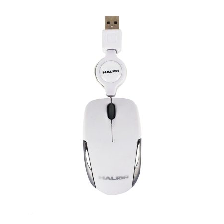 Mouse Halion Hermes Mini M1858 USB White Retractil