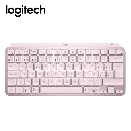 Teclado Logitech MX Keys Mini Multi-Device BT Iluminado Rose SP (920-010478)