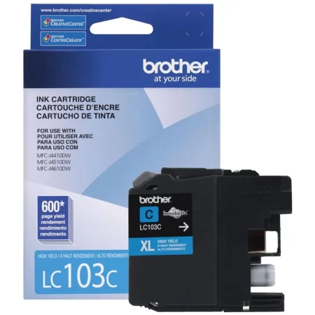 Tinta Brother LC-103C Cyan 600 Pag  MFC-J4510DW