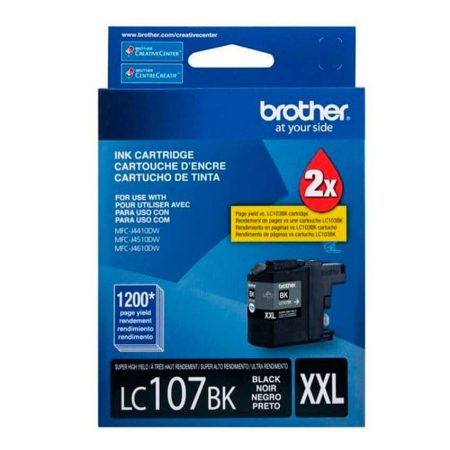 Tinta Brother LC-107BK Negro 1,200PG MFC-J4510DW MFC-J4410DW