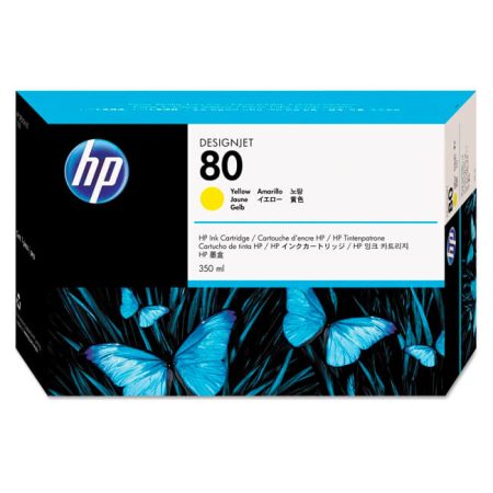 Tinta Hp C4848A (80) Yellow 350ML DesignJet 1050