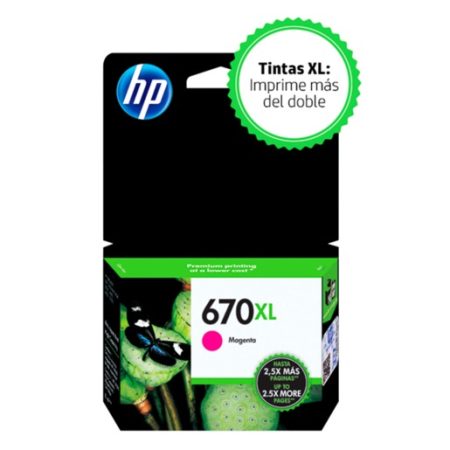 Tinta Hp CZ119AL (670XL) Magenta 750Pag.