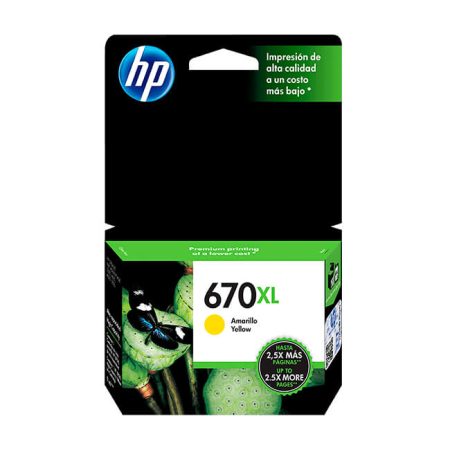 Tinta Hp CZ120AL (670XL) Yellow 750Pag.