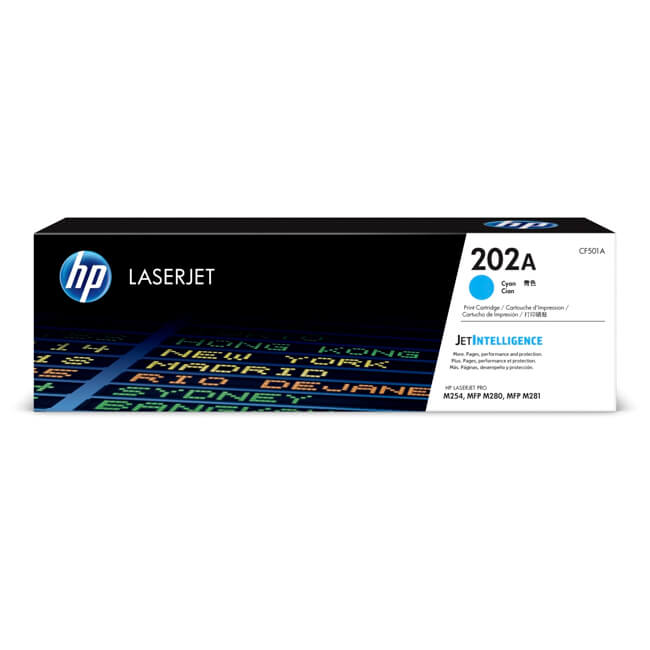 Toner hp LJ 202A (CF501A) cyan 1,300 Pag Color LaserJet Pro MFP M281fdw