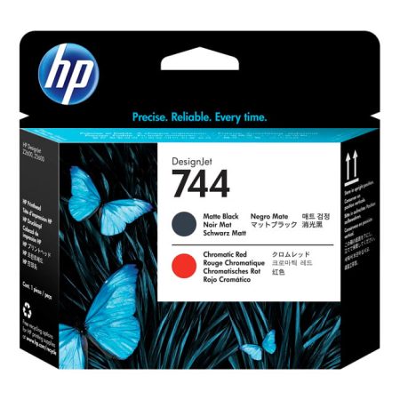Cabezal HP 744A (F9J88A) Matte Black & Chromatic Red 3,500 paginas