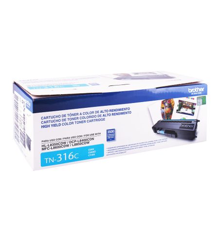 Toner Brother TN-316C cyan, rendimiento 3,500pg